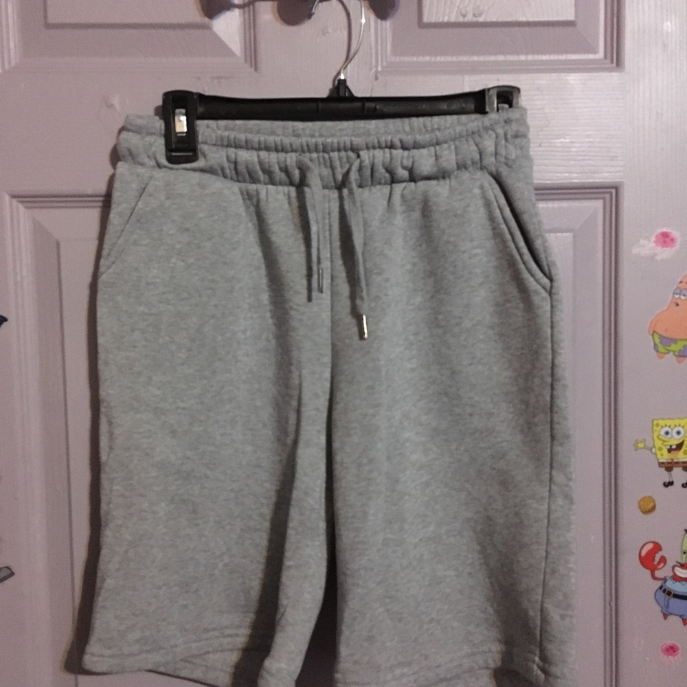 Shosho Women's Gray Fleece Drawstring Shorts